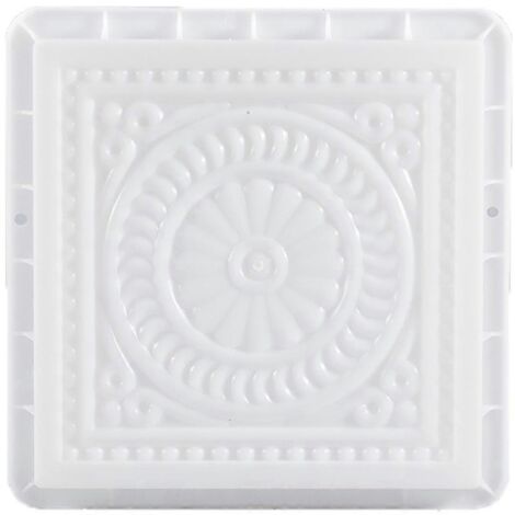 Moule de pavage carré floral vintage DIY, moule en béton pour jardin, pierre de pas, brique en ciment pour allée paysagère.