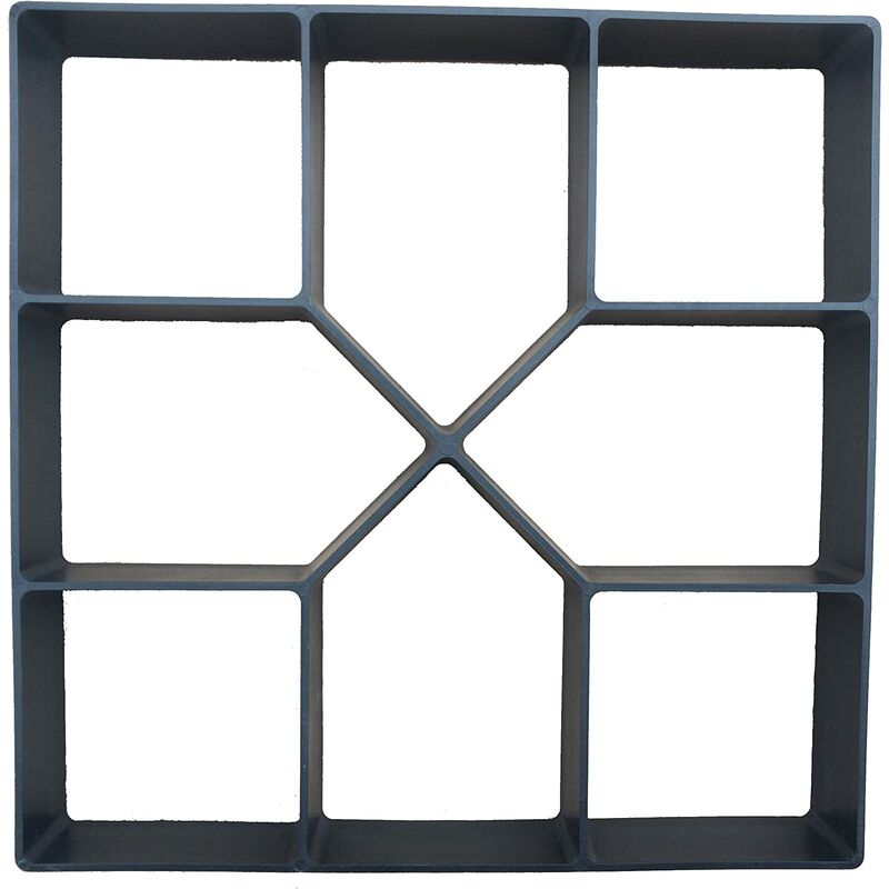 Moule de pavage en plastique 40 x 40 cm pour jardin, terrasse, allée, patio, trottoir, béton, ciment, moule de pavage réutilisable, moule de coffrage