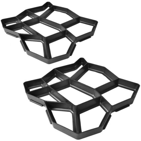 Moule de pavé de jardin 42 x 42 x 4 cm 2 pcs