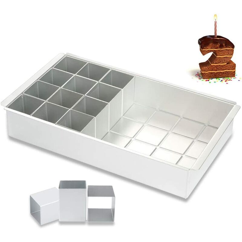 Moule en aluminium, moule à chiffres, moule à chiffres, grand pour anniversaire, mariage, anniversaire, gâteau, emporte-pièce