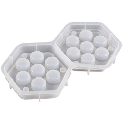 Moule en époxy pour boîte de rangement hexagonale en cristal, boîte à dés, moule en silicone à faire soi-même