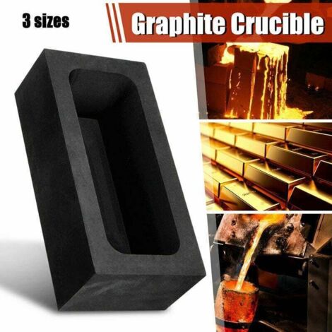 Moule en Graphite Lingots Fonte Coulée Cuivre Forme pour Or Argent Fonderie - 55x37x20mm, Or 150g silver 80g