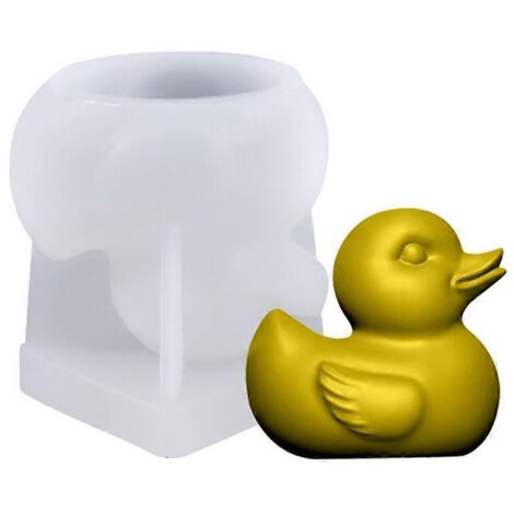 Moule en résine époxy 3D en forme de canard de dessin animé - Moule en silicone pour plâtre d'aromathérapie - Outils de moulage pour savons et bougies - Idéal pour le bricolage