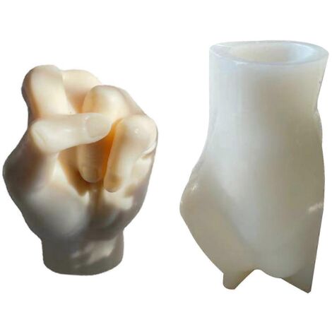Moule en résine époxy 3D en forme de poing géant pour bougie parfumée
