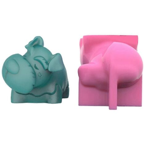 Moule en résine époxy en forme de chien pour pot de fleurs fait main, idéal pour les plantes succulentes en pot de ciment. Moule en silicone pour loisirs créatifs et décoration intérieure.