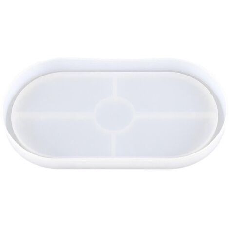 Moule en résine époxy ovale pour assiette, tasse ou dessous de plat, moule en silicone pour loisirs créatifs et décoration.