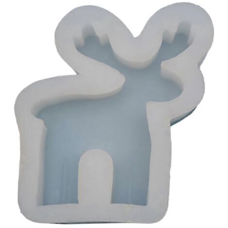 Moule en résine époxy pour décorations de Noël en forme de cerf, moule en silicone pour moulage, loisirs créatifs, fabrication de bougies et de savons, outil pour le plâtre