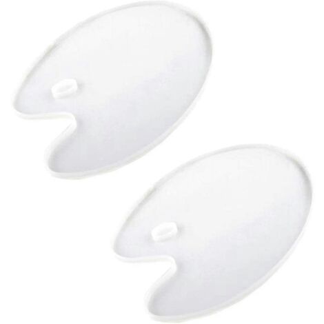 Moule en résine pour palette de couleurs artisanale à faire soi-même, moule en résine pour tableau de peinture, sous-verre, dessous de plat, pièce, artisanat blanc transparent