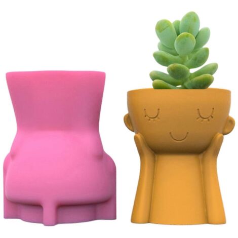 Moule en résine pour pots de fleurs, moule en béton pour plantes succulentes, moule pour porte-stylos, bricolage