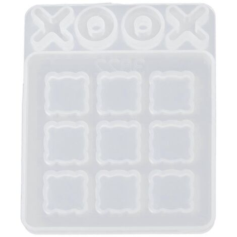 Moule en résine pour table de jeu de stratégie classique XO, moules en silicone pour moulage époxy