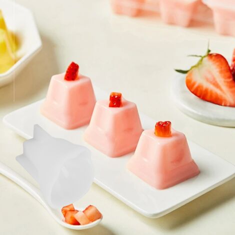 Moule en silicone 3D chat pour pudding, chocolat, gelée, gelée lait et cakes - 5 pièces résistant freezer et microwave avec température -40°C à 230°C