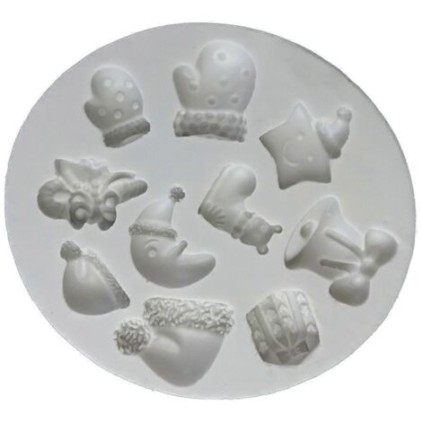 Moule en silicone 3D en forme de cloche de lune de Noël pour gâteau, pâte à sucre, chocolat et résine. Outils de pâtisserie