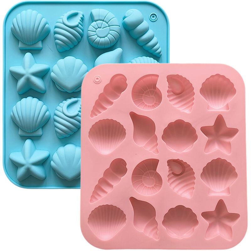 Moule en silicone 3D pour animaux marins, coquillage et étoile de mer, pour gâteaux, bonbons et gelée créatifs sur le thème marin
