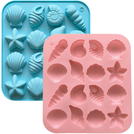 Moule en silicone 3D pour animaux marins, coquillage et étoile de mer, pour gâteaux, bonbons et gelée créatifs sur le thème marin