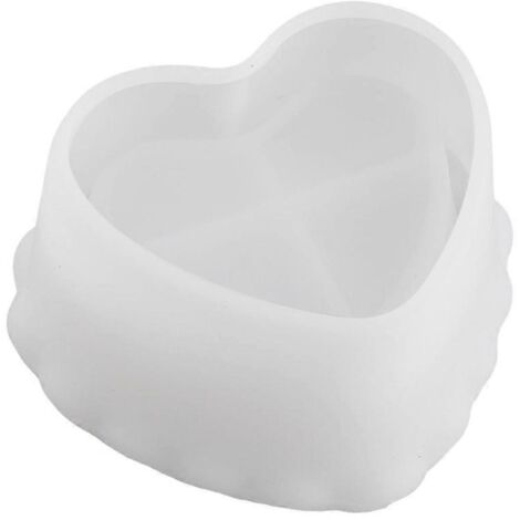 Moule en silicone en forme de cœur pour béton, résine et plâtre, moules pour boîtes de rangement, moules pour pots à bougies