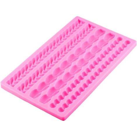 Moule en Silicone en Forme de Perle Corde tricotée, DIY Cuisson Décorer des Outils De Gateau pour décoration de gateau, Fondant, Cupcakes,sugarcraft, Bonbons,