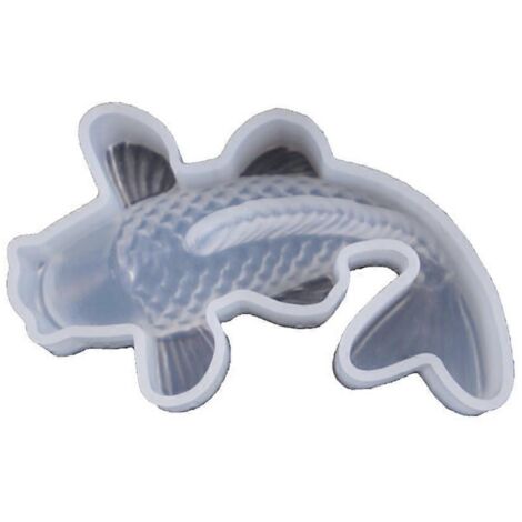 Moule en silicone en forme de poisson pour résine époxy, ciment et plâtre, accessoire de décoration