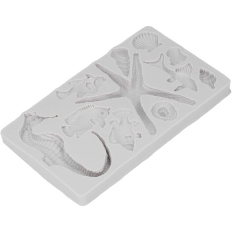 Moule en Silicone Étoile de Mer et Hippocampe pour Glaçons, Chocolat et Gâteaux Réutilisable