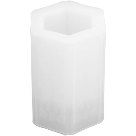 Moule en Silicone Grand Porte-Stylo Réutilisable DIY pour Pots de Fleurs Cadeaux Motif Hexagonal