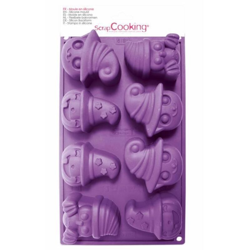 Moule en silicone - Halloween - 8 formes - Idéal pour biscuits - Compatible congélateur et lave-vaisselle