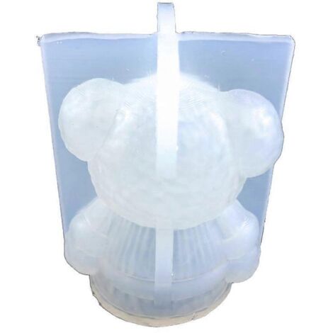 Moule en silicone ours en résine époxy pour savon, décoration de table et loisirs créatifs.