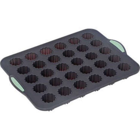 Moule en silicone pour 30 petits cannelés - Gris - L 33 x l 23,7 cm - Livraison gratuite