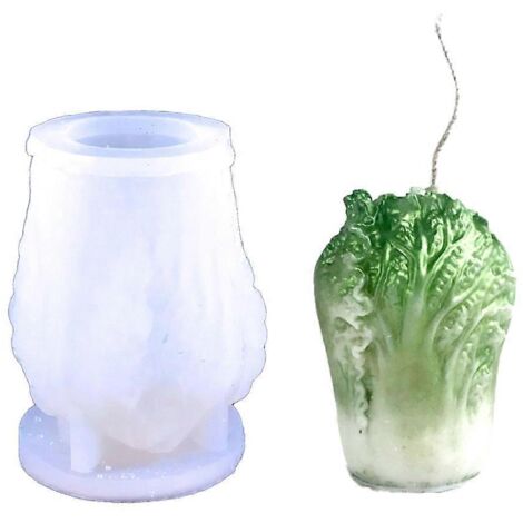Moule en silicone pour bougie chou époxy, moule à ornement en plâtre aromatique fait main à faire soi-même