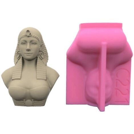 Moule en silicone pour bougie déesse égyptienne, décoration de bureau faite main, moule en époxy