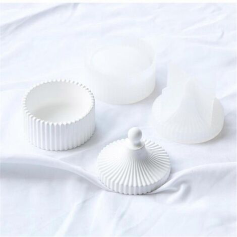 Moule en silicone pour bougie en plâtre, moule pour vase en ciment et béton à faire soi-même -
