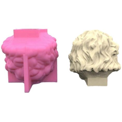 Moule en silicone pour bougie lion, pour décoration de bureau artisanale, en plâtre ou époxy.