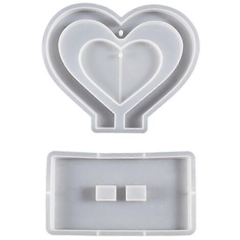 Moule en silicone pour cadre photo en forme de cœur, moules en résine pour cadre photo, Saint-Valentin
