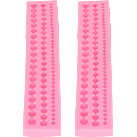 Moule en silicone pour collier de perles long, facile à démouler, souple pour gâteaux, fondant et chocolat