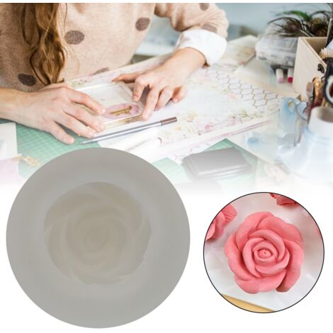 Moule en Silicone pour Fabrication de Savon DIY, Forme de Rose, Décoration et Aromathérapie