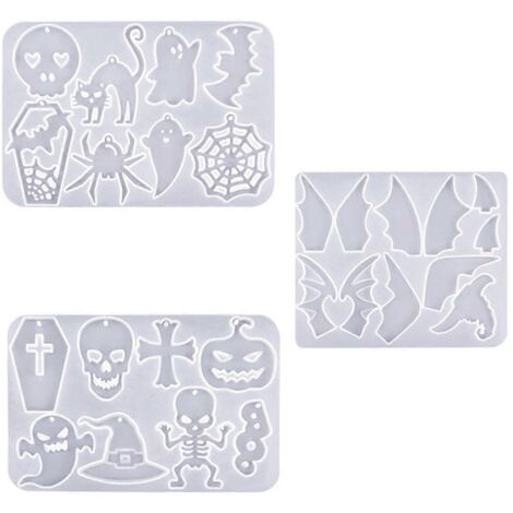 Moule en silicone pour faire couler de la colle cristalline (DIY) - Halloween