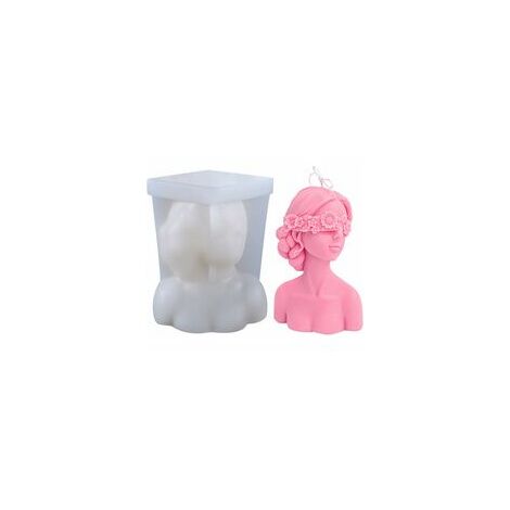 Moule en silicone pour femme,3D avec forme de bougie en silicone fermée,moule à bougie, bricolage en silicone, fabrication de bougies parfumées,bougies pour le corps, moules en silicone 7.9118.6cm