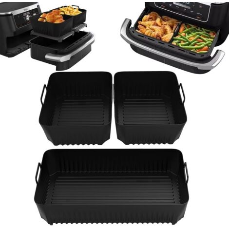 Moule en Silicone pour Friteuse à Air Chaud Ninja AF500EU, 3pcs Accessoires de Friteuse à Air Chaud 10,4 L et 5,2 L