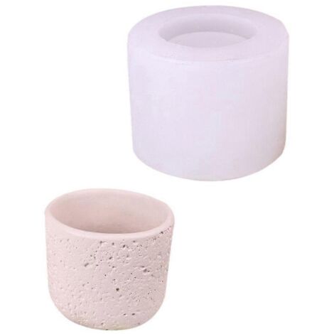 Moule en silicone pour pot à bougie en béton, coupelle à bougie et pot de fleur pour résine époxy, moulage DIY facile.