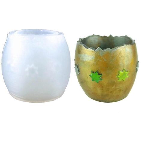 Moule en silicone pour pot de fleurs, moule en béton pour ciment, porte-stylo DIY, décorations intérieures