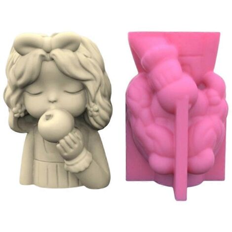 Moule en silicone pour pot de fleurs, pot de fleurs pour plantes succulentes, moule en béton pour porte-stylo
