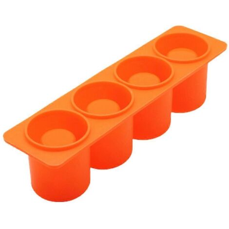 Moule en silicone pour pots de fleurs en béton et argile, porte-stylo fait main à 4 trous.