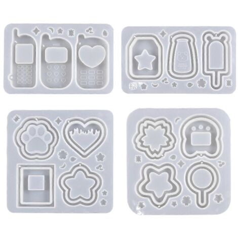 Moule en silicone pour résine époxy cristal effet sable mouvant, idéal pour la création de suspensions et pendentifs.