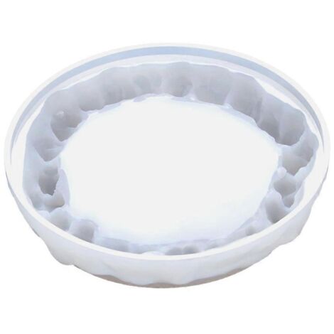 Moule en silicone pour sous-verres en forme de grappe de cristaux, idéal pour le moulage avec de la résine et de l'argile cimentée.