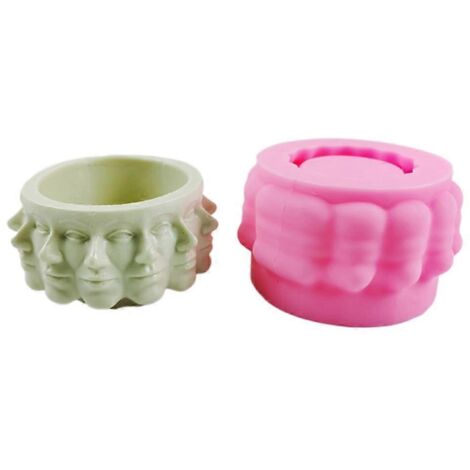 Moule en silicone pour vase, pot de fleurs succulentes, moule pour visage et corps, moule pour plantes à faire soi-même