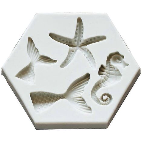 Moule en Silicone Souple pour Pâte à Modeler DIY - Série Marine
