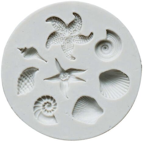 Moule en Silicone Souple pour Pâte à Modeler DIY - Série Marine Créative