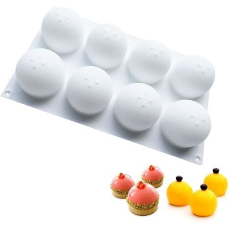 Moule en Silicone Sphérique - 3D - Blanc - 29.7x17.1cm - Compatible Lave-Vaisselle - Antiadhésif