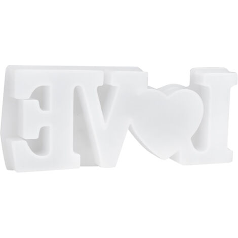 Moule en Silicone Transparent Forme Lettre d'Amour pour Fleurs Sèches DIY Artisanat Déco