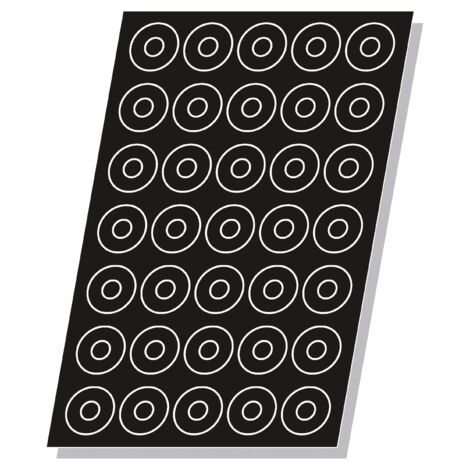 Moule Flexipan® Plaque Silicone 24 à 60 Savarins Ronds - Pujadas