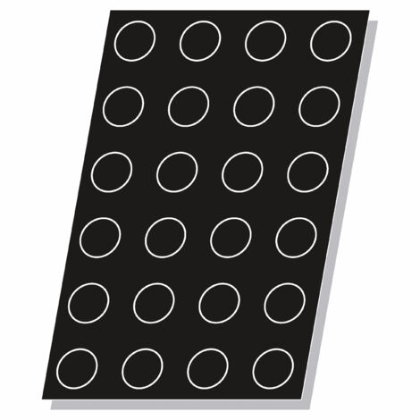 Moule Flexipan® Plaque Silicone 24 Cylindres - Pujadas