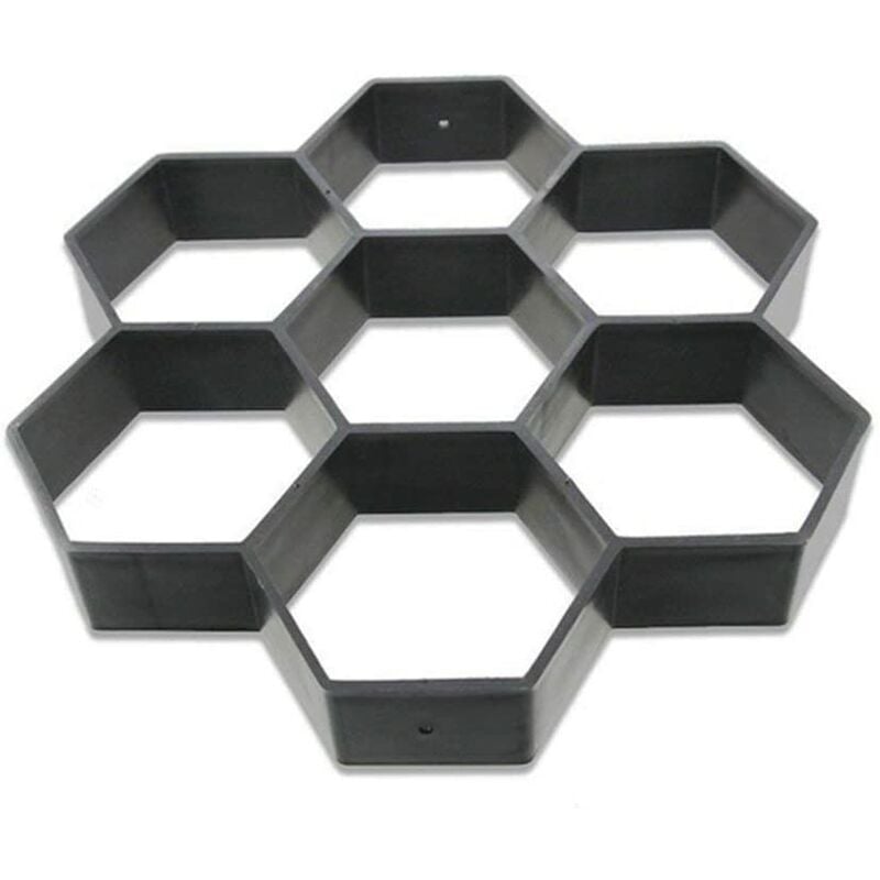 Aougo - Moule hexagonal réutilisable pour pavés en béton, marchepied, pierre de ciment pour trottoir, allée, terrasse, jardin, route (30 x 30 cm,
